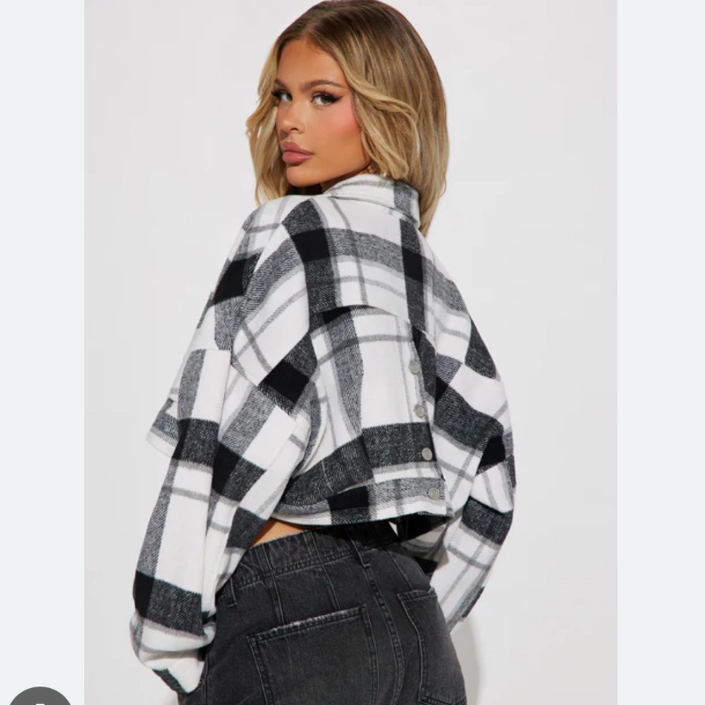 Fashion nova Black and White Plaid jacket